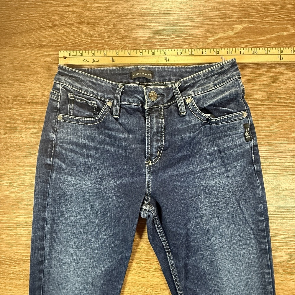 Silver Jeans Co Avery Slim Boot Women's 30x32 Jean Dark Wash Stretch Y2K Western - Picture 6 of 11